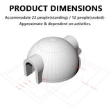 SAYOK Portable Inflatable Igloo Dome with Air Blower (White, Two Doors, 16.4ft) Event Structure Night Club Party Tent for Wedding Promotion Trade Show SAYOK