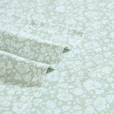 Laura Ashley - Sheets, Cotton Percale Bedding Set, Lightweight & Breathable Room Essentials (Heirloom Ditzy Green, King) Laura Ashley