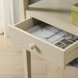 SAFAVIEH Home Collection Araminta Sand 2 Lower Drawer Console Table for Entryway, Living Room, Foyer SAFAVIEH