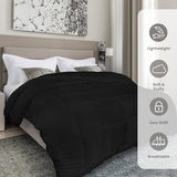 Utopia Bedding Comforters King Size, All Season Duvet Insert, Down Alternative Box Stitched Bed Comforter with Corner Tabs, Machine Washable (Black) Utopia Bedding