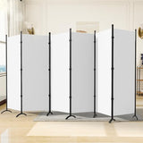 Room Divider, 6 Panel Room Dividers and Folding Privacy Screens, 6FT Partition Room Office Wall Divider for Separation 200" W Fabric, Portable Freestanding Room Divider Wall (White) gaildon