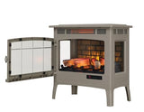 duraflame Freestanding Electric Fireplace Stove Heater with 3D Flame Effect for 1,000 Sq. Ft. Room, French Gray Duraflame