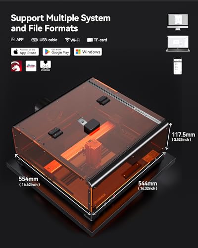 ATOMSTACK A12 Ultra Laser Engraver with B3 Enclosure, 12000mW Output Laser Engraving Machine for Bulk Engraving Cutting with Enclosure Camera Engraving Machine for Wood Acrylic Leather Stone  - WoodArtSupply