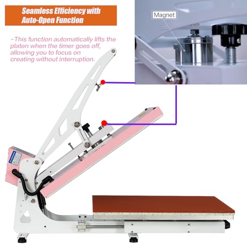 WUMSTOT 13x18 Heat Press Machine: with Auto Open/Slide Out Plate 1200 W Clamshell Heat Press for DTF, Sublimation, and More WUMSTOT