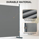 Yettsoy 6FT Extra Thick Single Panel Room Divider, Heavy Duty Privacy Partition Screen Wall Divider for Room Separation, Freestanding 71" W Room Divider Panel for Dorm Studio Office, Grey Yettsoy