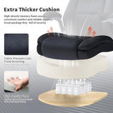 High Back Office Chair 400lbs Fabric- Thick Padded Cloth Computer Desk Chair, Adjustable Lumbar Support & Flip-Up Arms, Locking Wheels - Ergonomic Durable Work Chair for Adults, Men and Women Sunchen