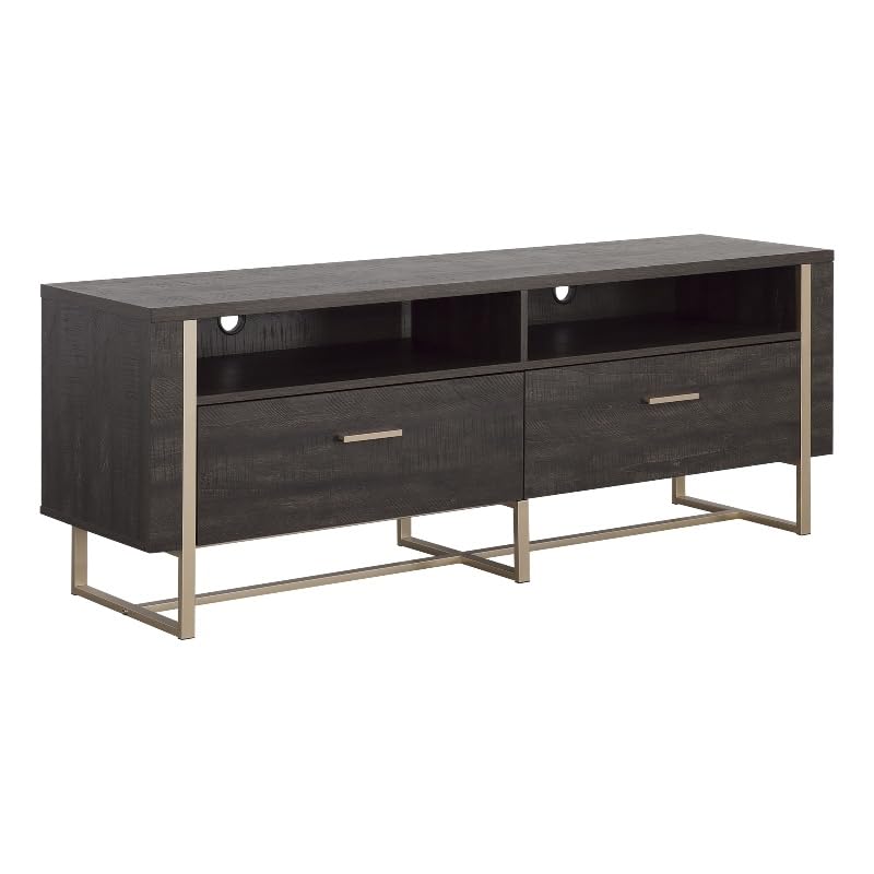 Sauder Walter Heights Engineered Wood Credenza in Blade Walnut - WoodArtSupply