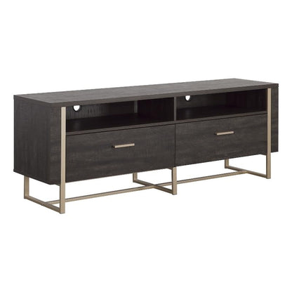 Sauder Walter Heights Engineered Wood Credenza in Blade Walnut - WoodArtSupply