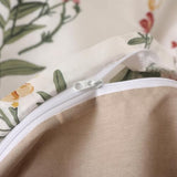 OAITE Duvet Cover King Size - 100% Cotton Comforter Cover Floral Duvet Cover Sets 3-PC, Breathable Duvet Cover with Zipper Closure & Corner Ties OAITE