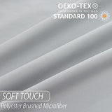 Whitney Home Textile Twin Sheet Set - 3 Piece Bed Sheets for Twin Size Bed, Extra Soft Breathable, Deep Pocket Hotel Luxury Cooling Sheets, Wrinkle Free Oeko-Tex, Grey Whitney Home Textile