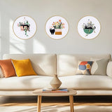 KEKEMEOW 3 Sets Embroidery Kit for Beginners, Stitches with Black Cat and Flowers, Embroidery Stitch Practice kit for Adults Craft Lover, Needlepoint Hand Embroidery Kit with Pattern、Instruction、Hoop