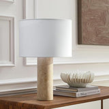 Modway Zenith Travertine Stone Pillar Table Lamp in Travertine Modway