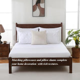 Sheet&Joy Queen Comforter Set, 7-Piece Bed in a Bag, Pintuck Bedding Sets for All Season, Includes Comforter, Flat Sheet, Fitted Sheet, Pillowcases and Pillowshams, White Sheet&Joy