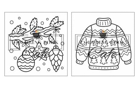 Cozy Christmas: Cute and Cozy Coloring Book for Adults & Teens Featuring Easy and Bold Christmas Designs WoodArtSupply