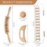 Dukucr 3Pcs Wood Therapy Massage Tools Lymphatic Drainage Massager Wooden Massager Body Sculpting Tools for Maderoterapia,Anti-Cellulite,Pain Relief Dukucr