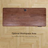 Onbrill Standing Desk, 47x23.6 Inches Whole-Piece Board Rectangle Stand Up Desk with Solid Wood Desktop and Memory Controller, Adjustable Height from 28-46 Inches for Home & Office, Black Walnut ONBRILL