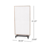 Christopher Knight Home Eldon Metal Room Divider Screen, Tall Single Panel Mesh Privacy Screen, Iron Frame and Modern Design Room Separation, Free Standing Wall Partition, Gold Brushed Brown+Black Christopher Knight Home