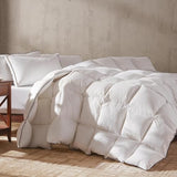 Richtry Goose Feather Down Fiber Comforter Queen Size, Fluffy Cotton Quilted White Duvet Insert, Ultra-Soft, Breathable, Luxury Bedding Comforter All Season Medium Warmth with Corner Tabs, 90x 90Inch Richtry