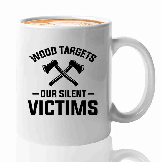 Axe Throw Coffee Mug 11oz White -Wood targets - Sport Game Tomahawk Target Throwing wooden Competition Hunting Luxe Gifting
