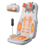 Rainwolf Shiatsu Neck and Back Massage Cushion with Heat - 4D Deep Tissue Kneading Full-Back Massager for Relief Stress, Adjustable Intensity & Height, for Office Chair & Home Rainwolf