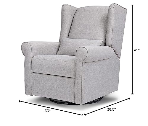 DaVinci Hayden Recliner and Swivel Glider in Misty Grey, Greenguard Gold & CertiPUR-US Certified DaVinci