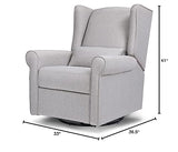 DaVinci Hayden Recliner and Swivel Glider in Misty Grey, Greenguard Gold & CertiPUR-US Certified DaVinci