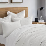 EVERGRACE Velvet Quilt Set King Size, Luxurious Soft Quilted Bedding Sets, Lightweight Velvet Comforter for All Season, Striped Channel Bedspread Coverlet with 2 Shams, Bright White EVERGRACE