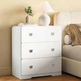 RoyalCraft White 3 Drawer Nightstand, Modern Painted Bedside Table with U-Shaped Handles, Wood Tall End Table for Bedroom, Entryway RoyalCraft