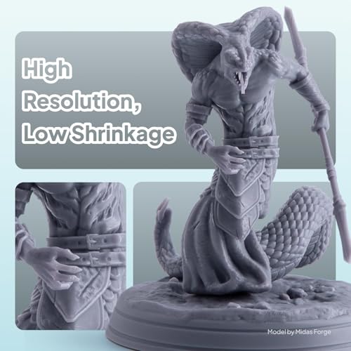 ELEGOO Upgraded Standard 3D Printer Resin 2.0, High Precision, Low Odor, Higher Toughness, 405nm UV Curing Photopolymer Resin for Mars Saturn MSLA DLP LCD 3D Printing (Black 1000g)