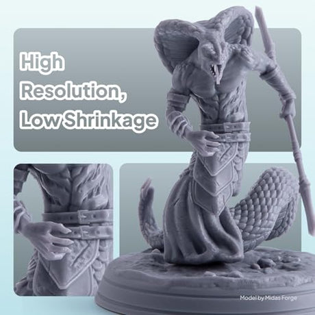 ELEGOO Upgraded Standard 3D Printer Resin 2.0, High Precision, Low Odor, Higher Toughness, 405nm UV Curing Photopolymer Resin for Mars Saturn MSLA DLP LCD 3D Printing (Black 1000g) ELEGOO