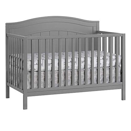Oxford Baby North Bay 4-in-1 Convertible Baby Crib, Dove Gray, GreenGuard Gold Certified Oxford Baby
