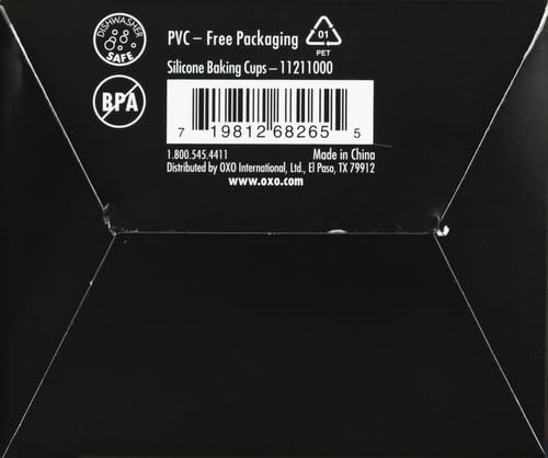 OXO Good Grips Silicone Baking Cups, Multicolor 3 oz.(Pack of 12) OXO