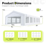 Quictent 16x32 Party Tent Heavy Duty Outdoor Canopy Tent Carport Wedding Event Shelter BBQ Wedding Tents for Parties with Storage Bags(Church) Quictent