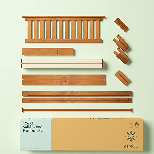 Zinus Alexia Wood Bed Frame with Headboard - Thumbnail 3