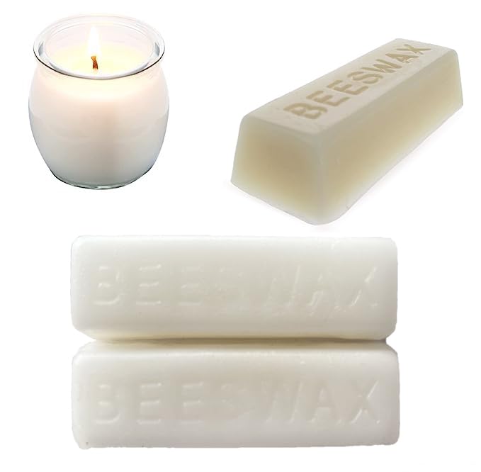 TooGet 36Pcs White Beeswax Bars, Natural Beeswax Block Bees Wax Pure Bar Wax for Candle Making, Skincare, Furniture Polish, DIY Crafts - 40 OZ TooGet