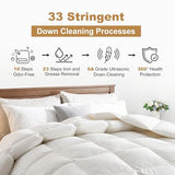 DownAero™ Feather Down Comforter 100% Cotton, High Fill Power Medium Warmth for All Season Duvet Insert, California King Comforter White DownAero