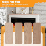 60" Electric Fireplace with Mantel for 50" Insert, Weyderk Ultra-Thin 5.5" Surround, 750/1500W Heater with 12 Flame Effects, 1-8 Hours Timer, Wall Mounted TV Stand for Livingroom, White Weyderk