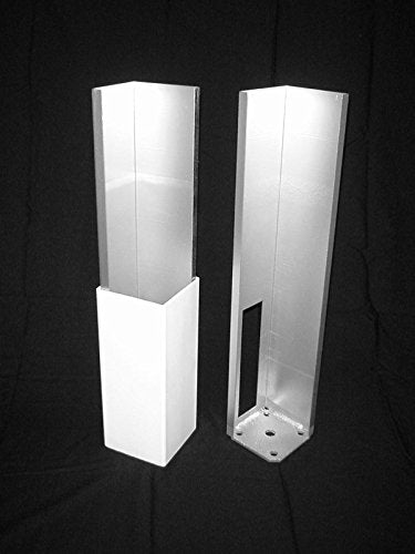 Vinyl Fence Concrete/Wood Post Mount Tower with Mounting Kit (4"x4"x36" (2 Pack)) Homestead Fence Co