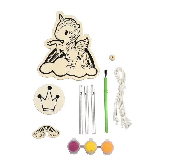 Greenbrier Woodshop Wind Chime Kit - Unicorn Themed Greenbrier