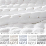 WDCOZY White Twin Size Quilt Bedding Sets with Pillow Sham, Lightweight Soft Bedspread Coverlet, Quilted Blanket Thin Comforter Bed Cover, All Season Summer Spring, 2 Pieces, 68x90 inches WDCOZY