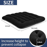 BUYUE Good Support Office Chair Cushion Padded, Soft Velvet Comfortable Non-Slip Seat Cushion for Computer Desk Kitchen Chair (1 Count, Black) BUYUE