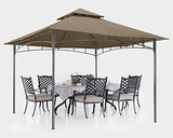 ABCCANOPY Gazebos for Patios 8x8 - Outdoor Steel Frame Gazebo for Lawn Backyard Garden Deck (Khaki) ABCCANOPY