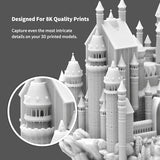 phrozen Aqua Snow-Gray 8K 3D Printing Resin, Ultra-High Detail Display Resin for Miniatures, Busts & Models, Optimized for 8K LCD Resin Printers, 405nm, 1KG