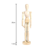 8 Inch Artists Wooden Manikin Flexible Body Joints Human Figure Puppet Model Wood Male Mannequin Doll Ornament Stand for Home Office Desk Decoration Sketching Drawing Painting Supplies Gift Holiberty