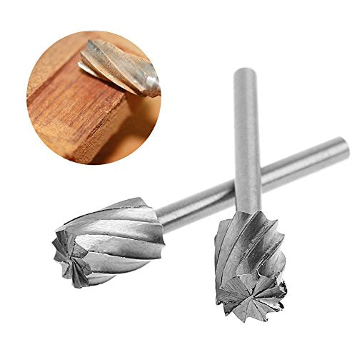 Urhelper 12pcs 1/8 Inch Shank HSS Rotary Burr BitsFile Set Milling Drilling Cutter Router Bit for Dremel Woodworking Tools - WoodArtSupply