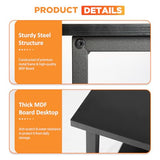 PayLessHere 39 Inch L-Shaped Computer Desk,Gaming Desk with Durable Metal Frame,Corner Desk with Reversible Storage Shelves for Home Office Gaming Study,Black (39 inch) PayLessHere