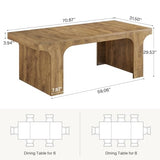 Tribesigns 70.87" W x 31.5" D Executive Conference Table for 6-8, Large Office Meeting Table, Simple Computer Writing Desk Workstation for Meeting Room, Boardroom, Wood Grain Tribesigns