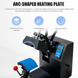 VHLVHL Hat Press Machine - Heat Press Machine for Caps, Dual Platens with Cap Stretcher, Precise Digital Temperature & Timer Control for Heat Transfer Vinyl and Sublimation VHLVHL
