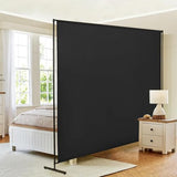 Room Divider Single Panel, 71''W x 71''H Height Adjustable Large Room Divider Panel for Office, Fabric Portable Privacy Screen Wall Divider for Room Separation, Black Freestanding Partition Separators JAUZVIL