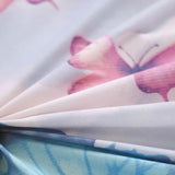 SDIII Colorful Butterfly Full Fitted Sheet with 2 Pillowcases, Not Including Flat Sheet, Soft Microfiber Deep Pocket Butterfly Bed Sheets Full Girls SDIII